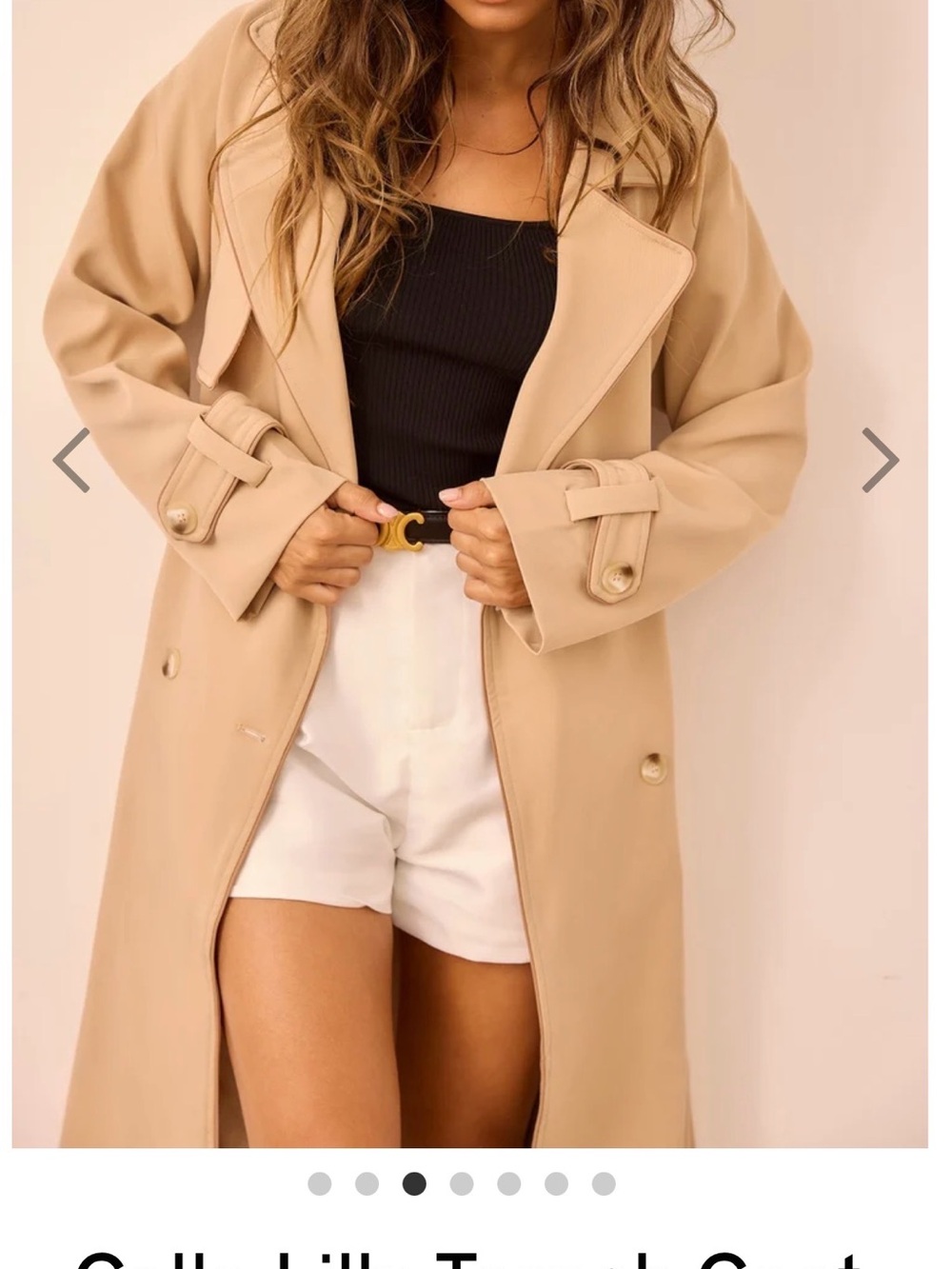 Calla Lilly Trench Coat Sage & Paige - Camel Medium